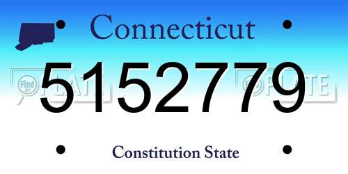 5152779 Connecticut License Plate