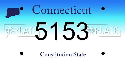 5153 Connecticut License Plate