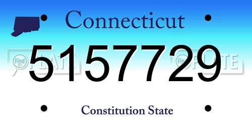5157729 Connecticut License Plate