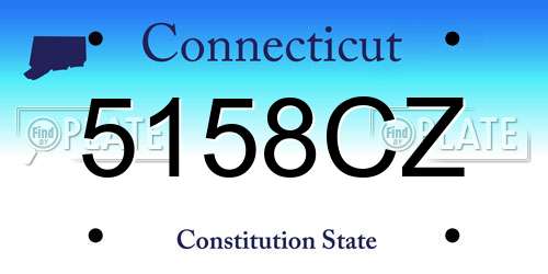 5158CZ Connecticut License Plate