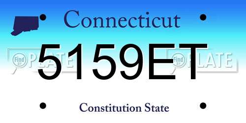 5159ET Connecticut License Plate