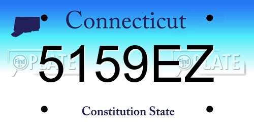 5159EZ Connecticut License Plate