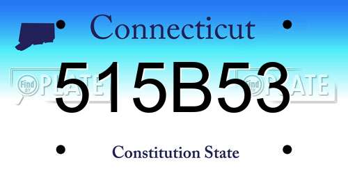 515B53 Connecticut License Plate