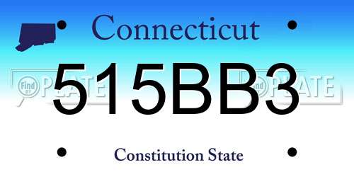 515BB3 Connecticut License Plate