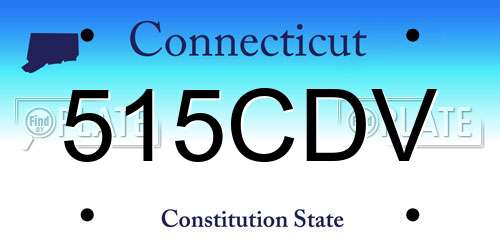515CDV Connecticut License Plate