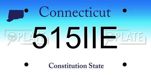 515IIE Connecticut License Plate