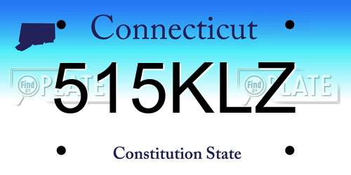 515KLZ Connecticut License Plate