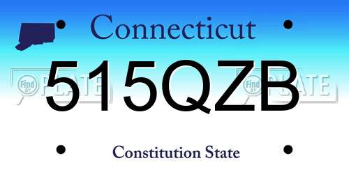 515QZB Connecticut License Plate