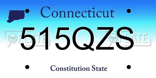 515QZS Connecticut License Plate