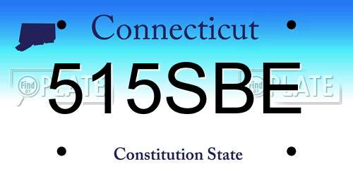 515SBE Connecticut License Plate