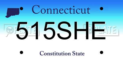 515SHE Connecticut License Plate