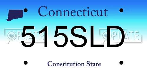 515SLD Connecticut License Plate