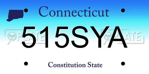 515SYA Connecticut License Plate