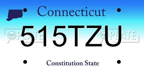 515TZU Connecticut License Plate