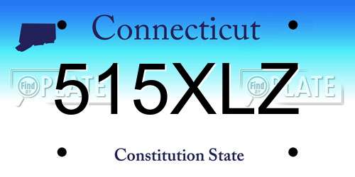 515XLZ Connecticut License Plate