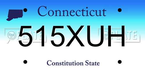 515XUH Connecticut License Plate