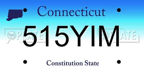 515YIM Connecticut License Plate