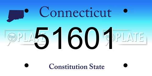51601 Connecticut License Plate