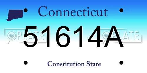 51614A Connecticut License Plate