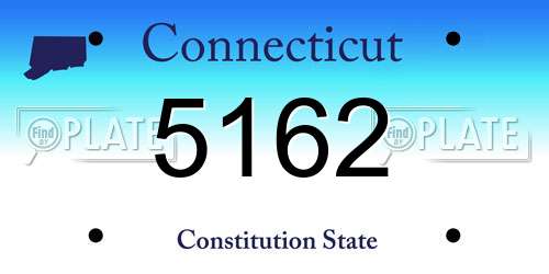 5162 Connecticut License Plate