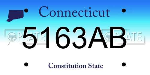 5163AB Connecticut License Plate