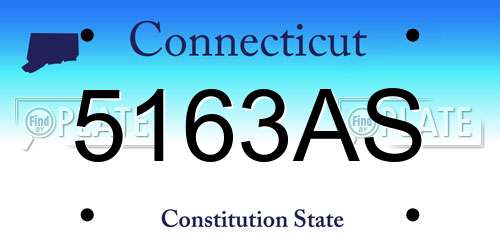 5163AS Connecticut License Plate