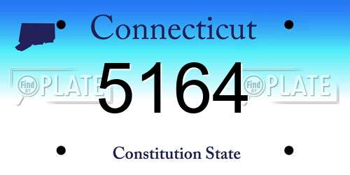 5164 Connecticut License Plate