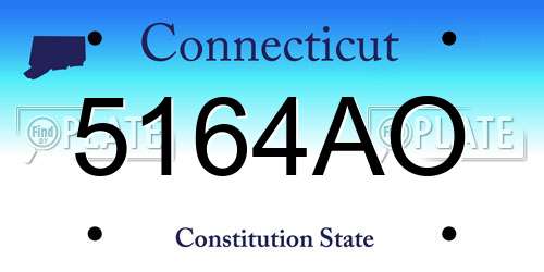 5164AO Connecticut License Plate