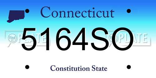 5164SO Connecticut License Plate