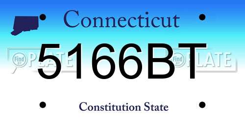 5166BT Connecticut License Plate