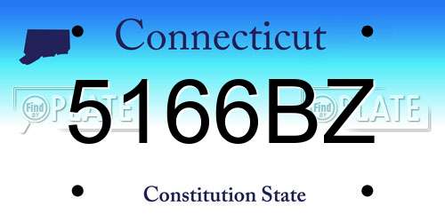 5166BZ Connecticut License Plate