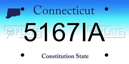 5167IA Connecticut License Plate