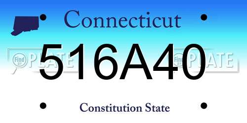 516A40 Connecticut License Plate