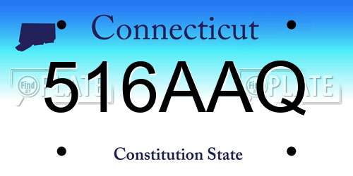 516AAQ Connecticut License Plate