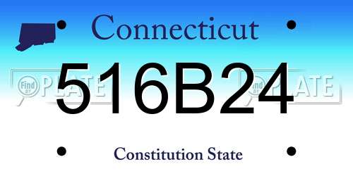 516B24 Connecticut License Plate