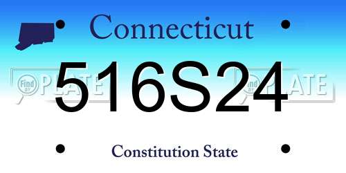 516S24 Connecticut License Plate