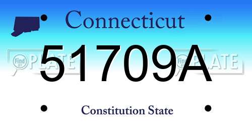 51709A Connecticut License Plate