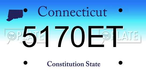 5170ET Connecticut License Plate