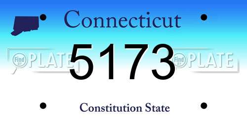 5173 Connecticut License Plate