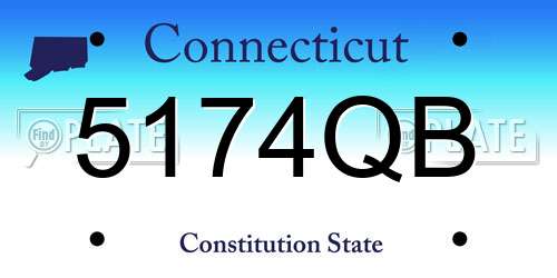 5174QB Connecticut License Plate