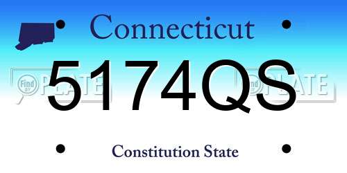 5174QS Connecticut License Plate