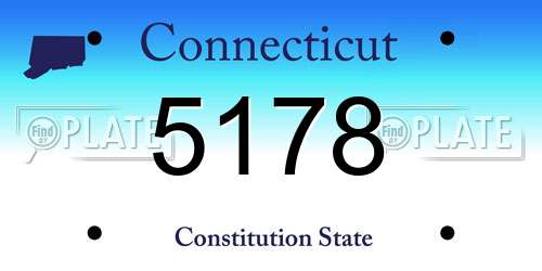 5178 Connecticut License Plate