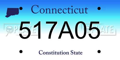 517A05 Connecticut License Plate