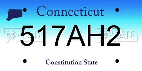 517AH2 Connecticut License Plate