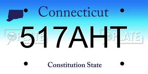 517AHT Connecticut License Plate