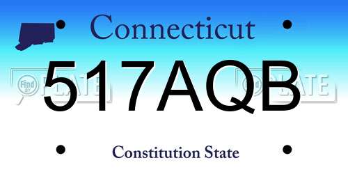 517AQB Connecticut License Plate