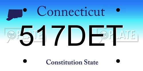 517DET Connecticut License Plate