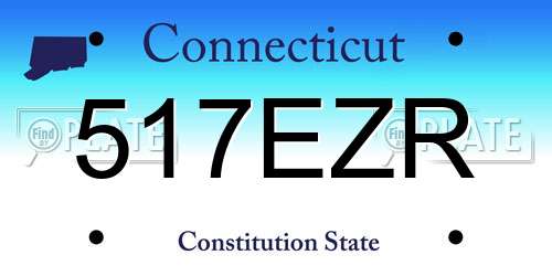 517EZR Connecticut License Plate