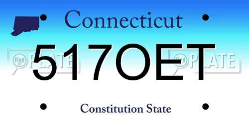 517OET Connecticut License Plate