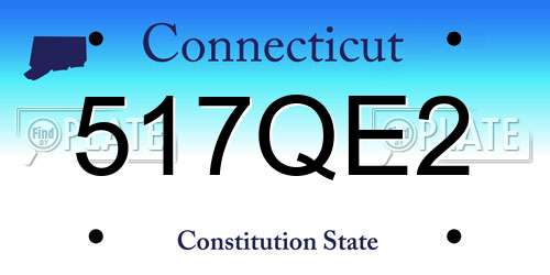 517QE2 Connecticut License Plate